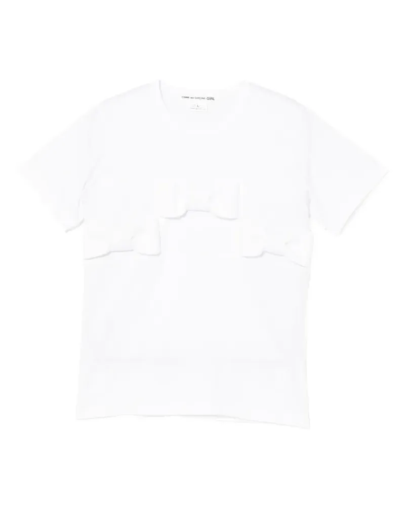 Comme des Garçons Rundhals-T-Shirt mit Schleife - Weiß Weiß