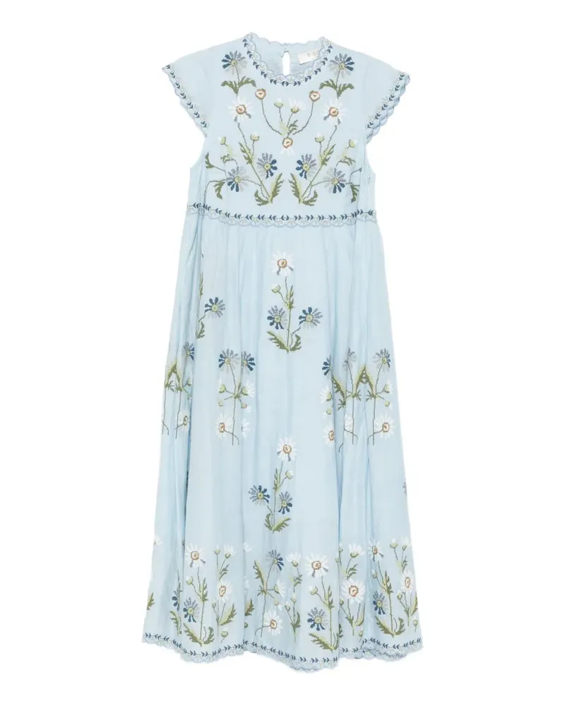 Sea Audra embroidered midi dress - Blau Blau