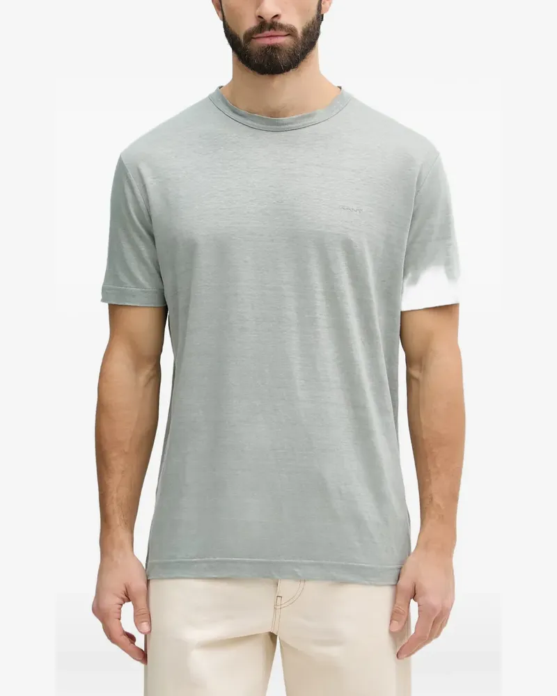 Gant embroidered-logo T-shirt - Grün Grün