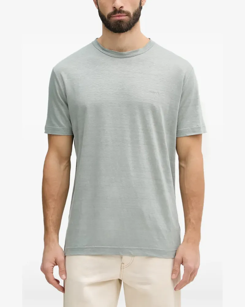 Gant embroidered-logo T-shirt - Grün Grün