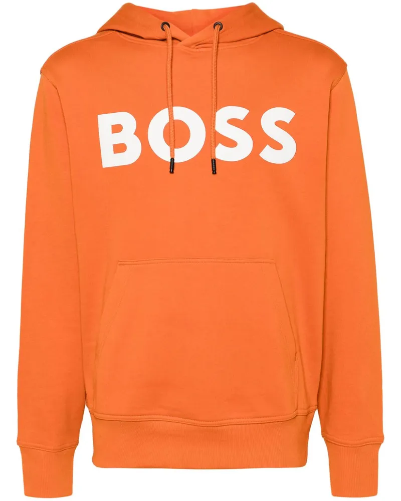 HUGO BOSS Frottee-Hoodie mit Logo - Orange Orange