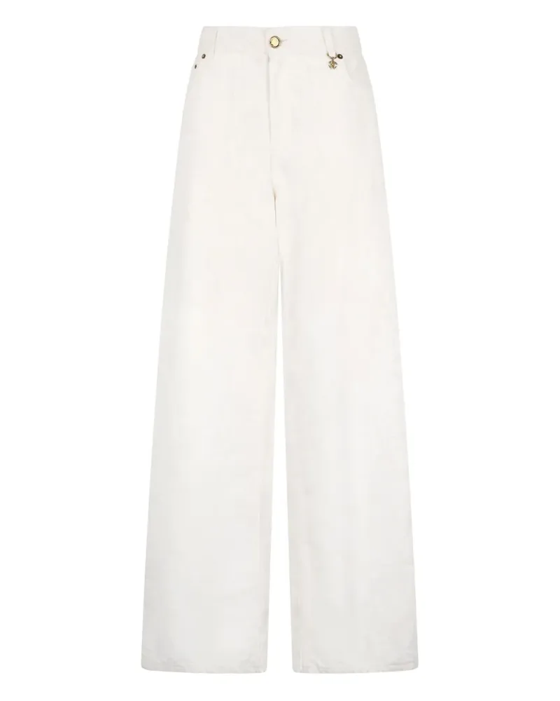 Roberto Cavalli Hose mit Logo-Anhänger - Weiß Weiß
