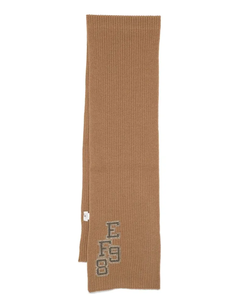 Elisabetta Franchi Schal im College-Style - Braun Braun