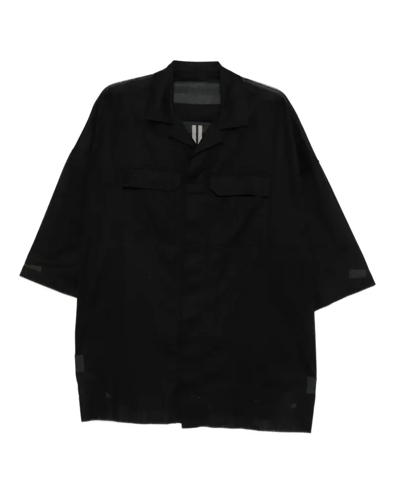 Rick Owens Hemd mit Brusttasche - Schwarz Schwarz