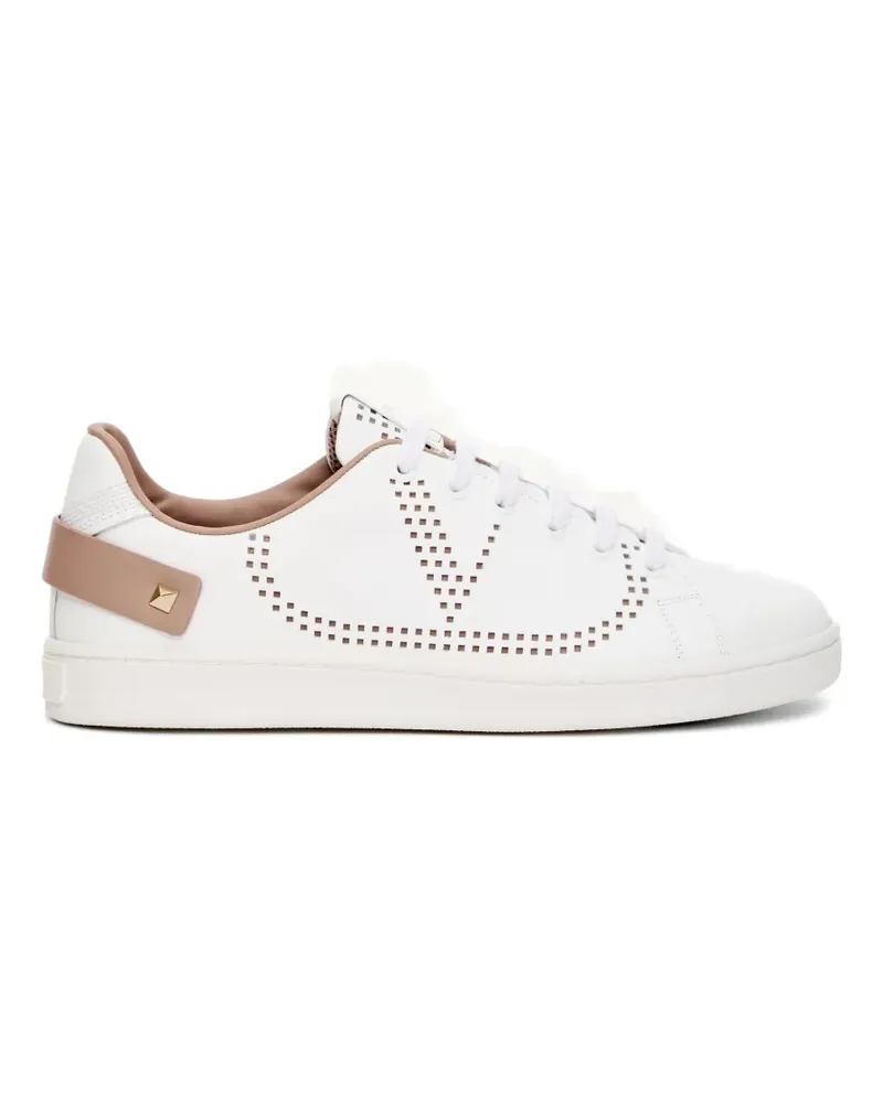 Valentino Garavani Backnet calfskin sneakers - Weiß Weiß