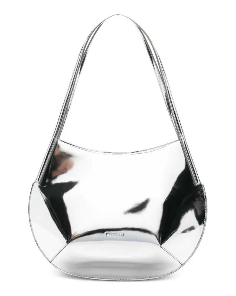 Jil Sander Kante Schultertasche im Metallic-Look - Silber Silber
