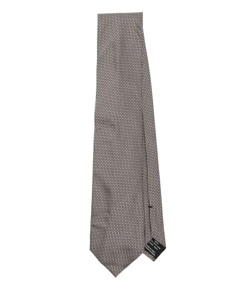 Tom Ford Krawatte mit Jacquardmuster - Grau Grau
