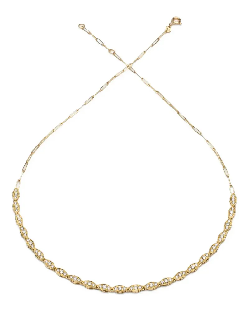 WHITE BIRD 18K yellow gold Maurine diamond necklace - Gelb Gelb
