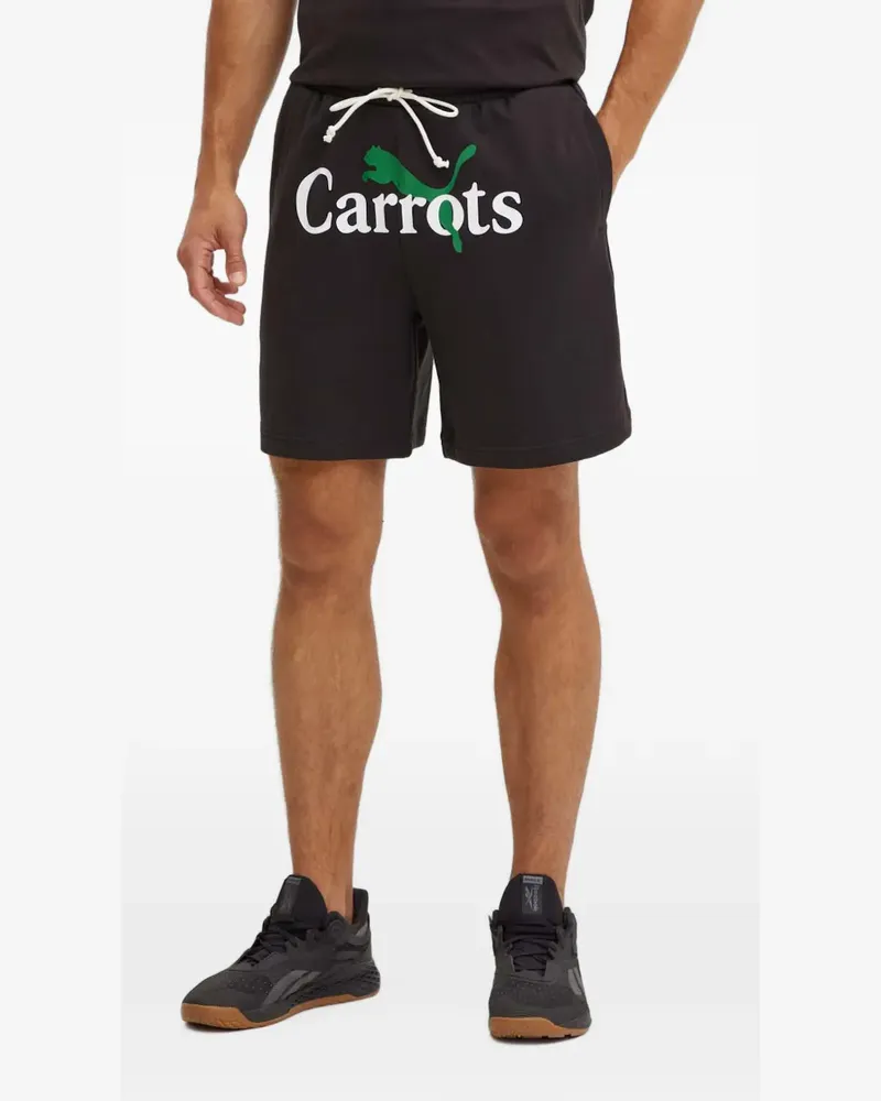 Puma x Carrots Joggingshorts mit Logo-Print - Schwarz Schwarz