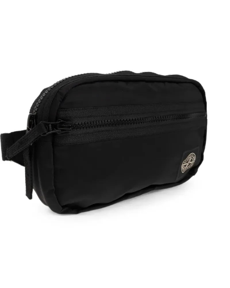 Stone Island logo-patch belt bag - Schwarz Schwarz