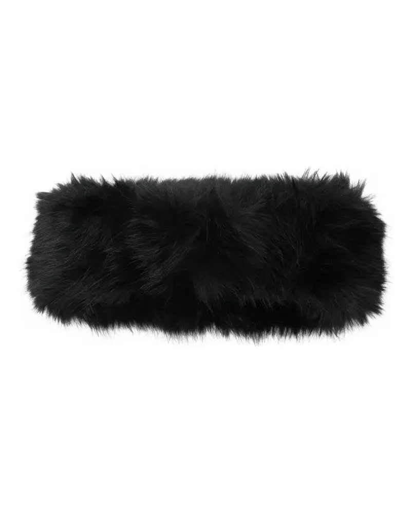 STAND faux-fur headband - Schwarz Schwarz
