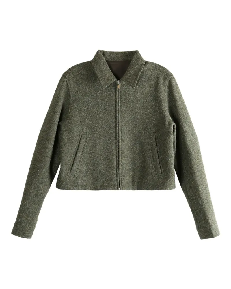 Rick Owens Alice Brad cropped zip-up jacket - Grün Grün
