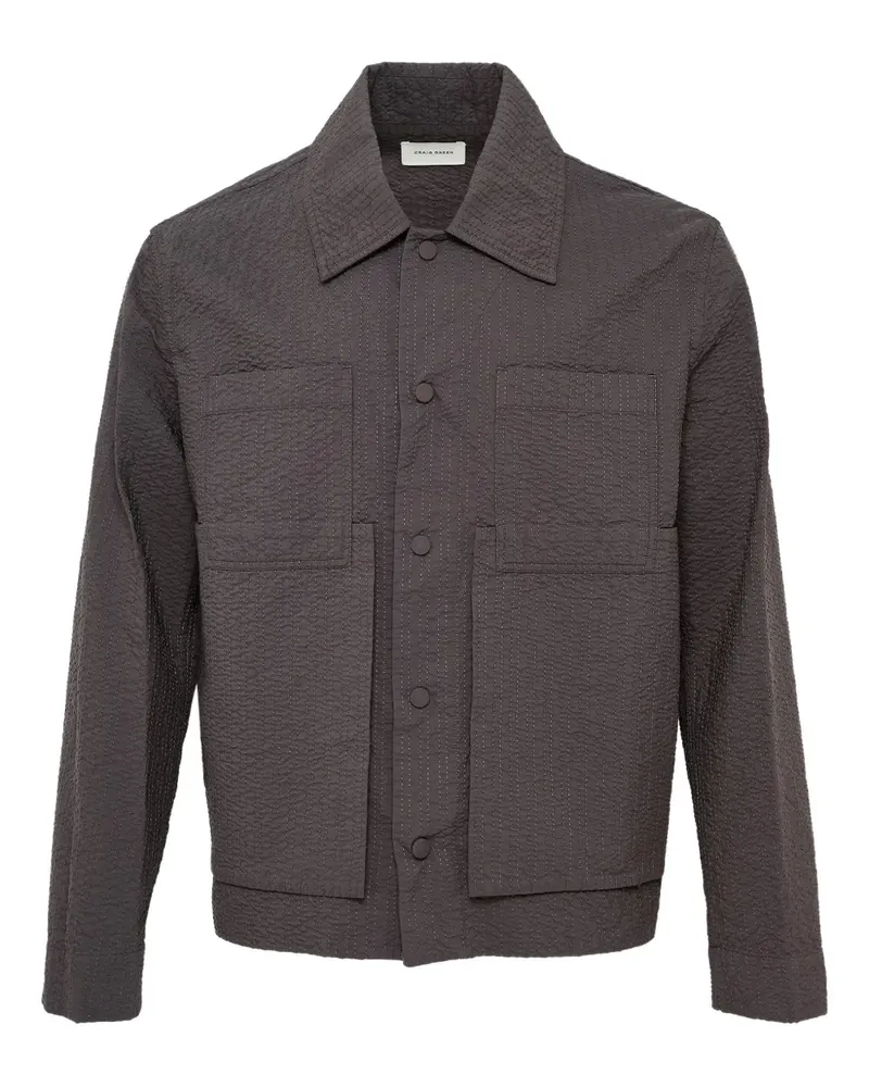 Craig Green embroidered linestitch worker jacket - Grau Grau