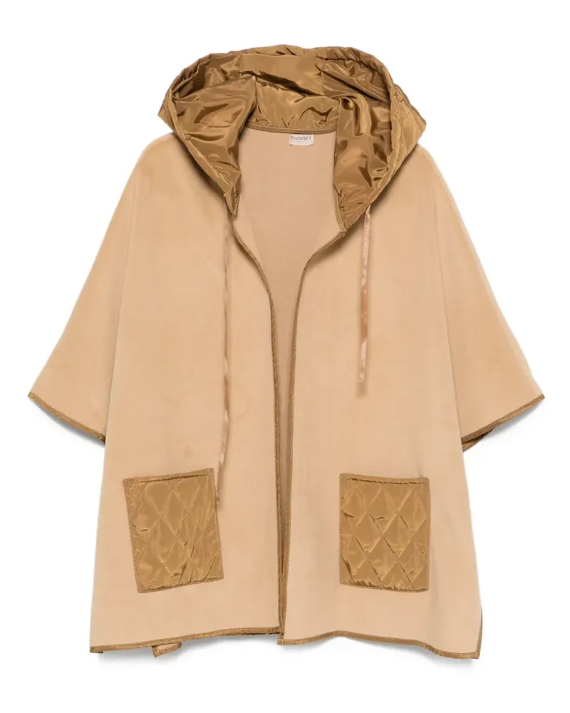 Twin-Set Kapuzenjacke mit gesteppten Taschen - Nude Nude