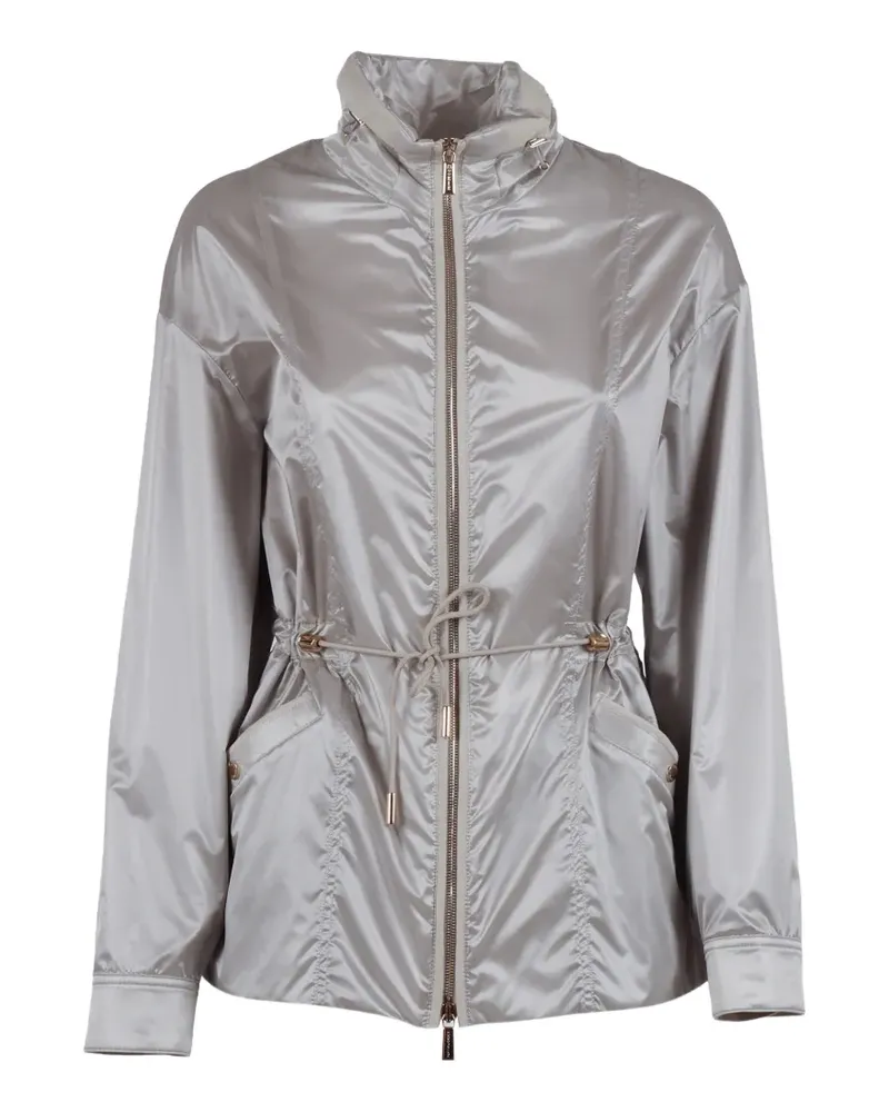 MOORER drawstring zipped jacket - Grau Grau