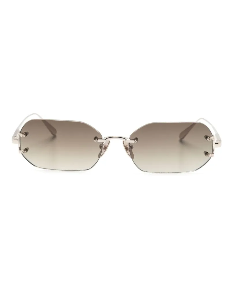 Linda Farrow Rahmenlose Magali Sonnenbrille - Silber Silber