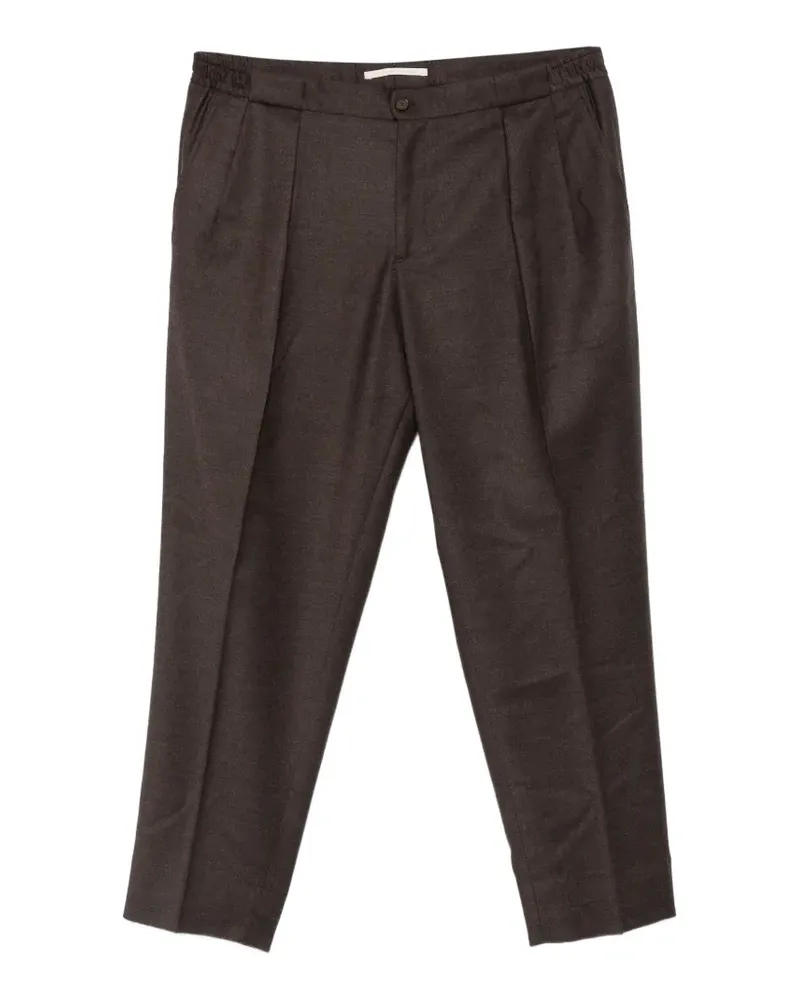 Briglia 1949 Portobellos pleated pressed-crease trousers - Braun Braun