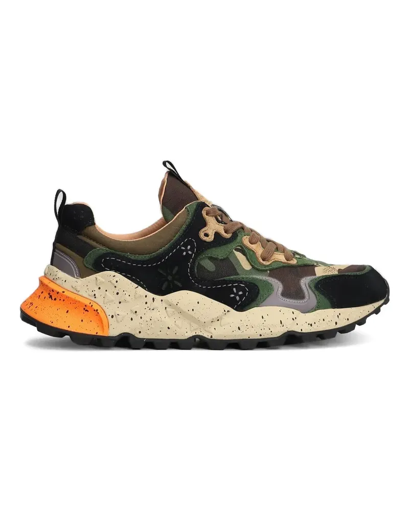 Flower MOUNTAIN Rulis camouflage-print panelled sneakers - Schwarz Schwarz