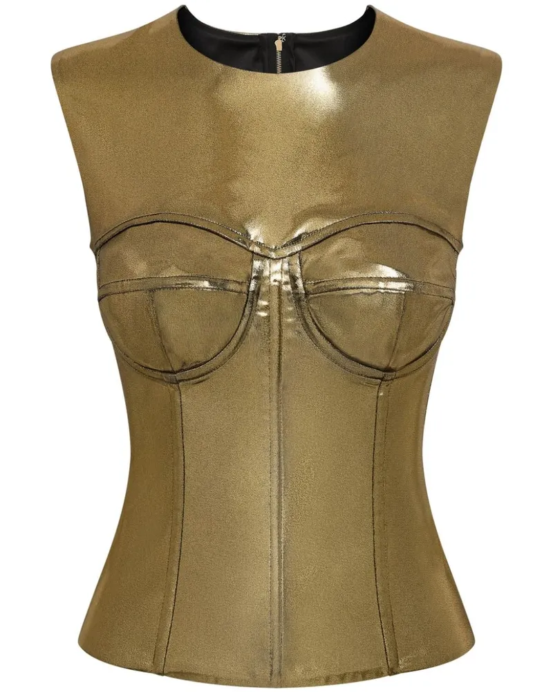 Dolce & Gabbana Top mit Metallic-Optik - Gold Gold