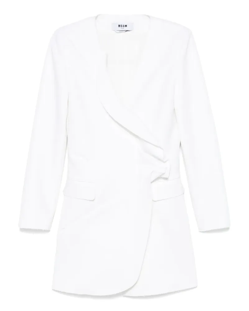 MSGM Gerüschtes Smoking-Minikleid - Weiß Weiß