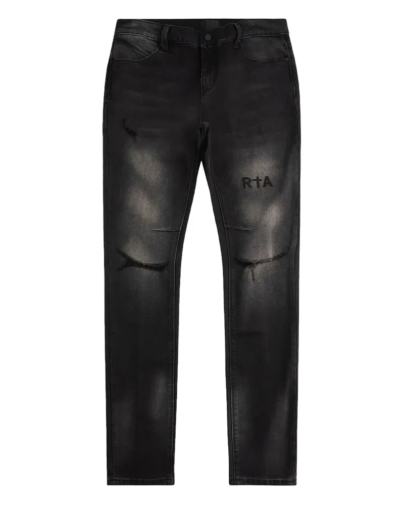 RTA Bootcut-Jeans im Distressed-Look - Schwarz Schwarz