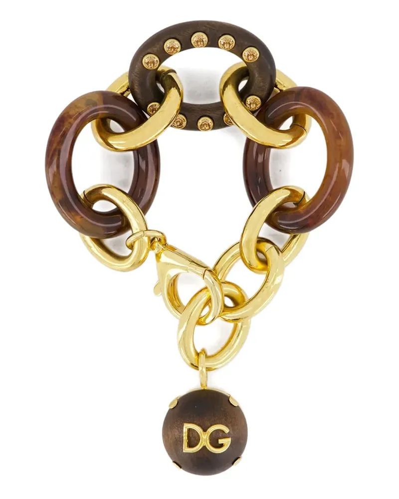 Dolce & Gabbana Armband mit Logo-Anhänger - Gold Gold
