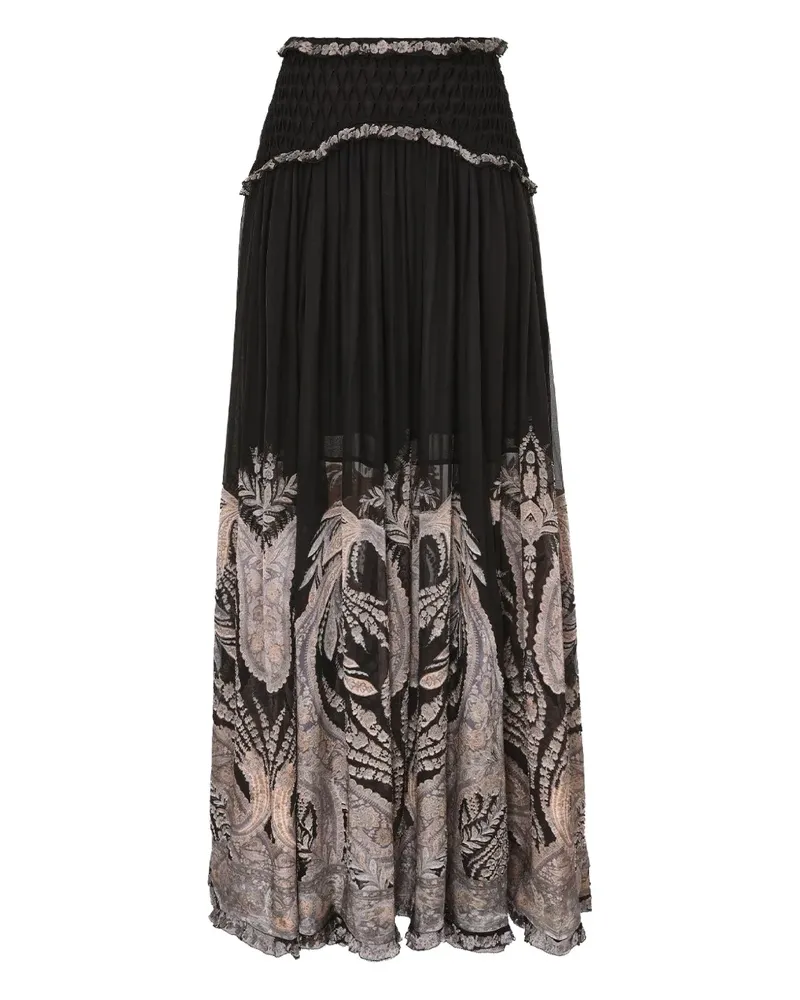 Zimmermann ruffled-detail maxi skirt - Schwarz Schwarz