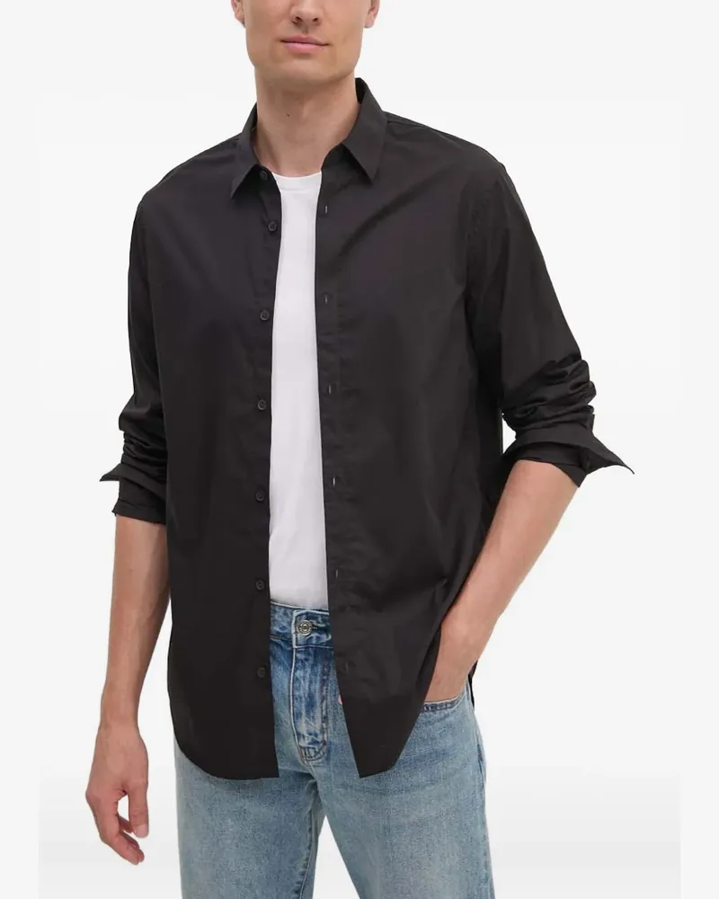 Armani Exchange button-down cotton shirt - Schwarz Schwarz