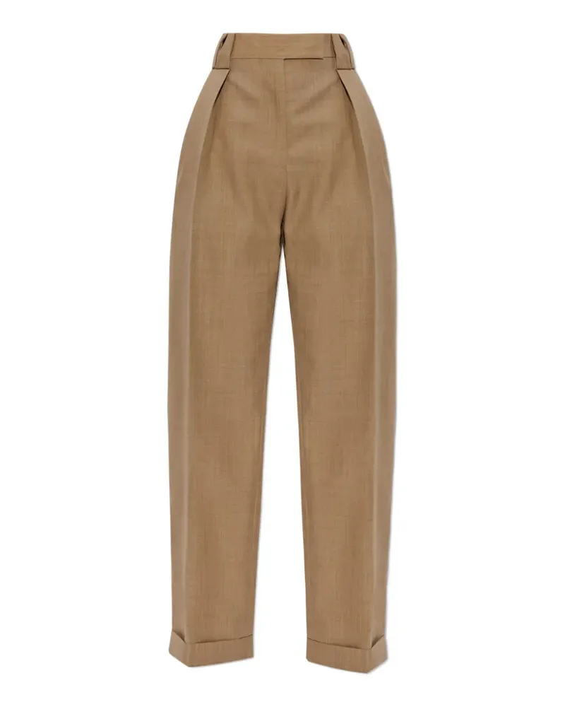 Versace pleated cuff trousers - Nude Nude