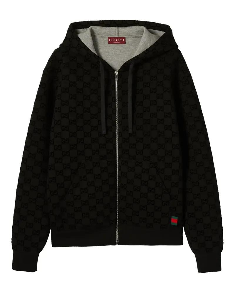 Gucci Kapuzenjacke aus GG Supreme Canvas - Schwarz Schwarz
