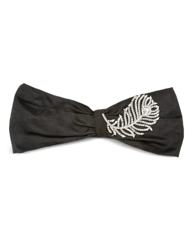 Jennifer Behr Plume Haarreif mit Federn - Schwarz Schwarz