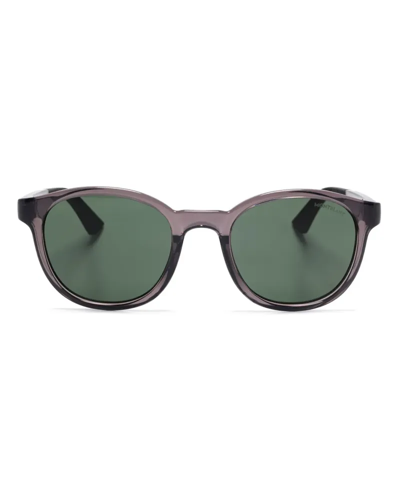 Montblanc Sonnenbrille mit eckigem Gestell - Schwarz Schwarz