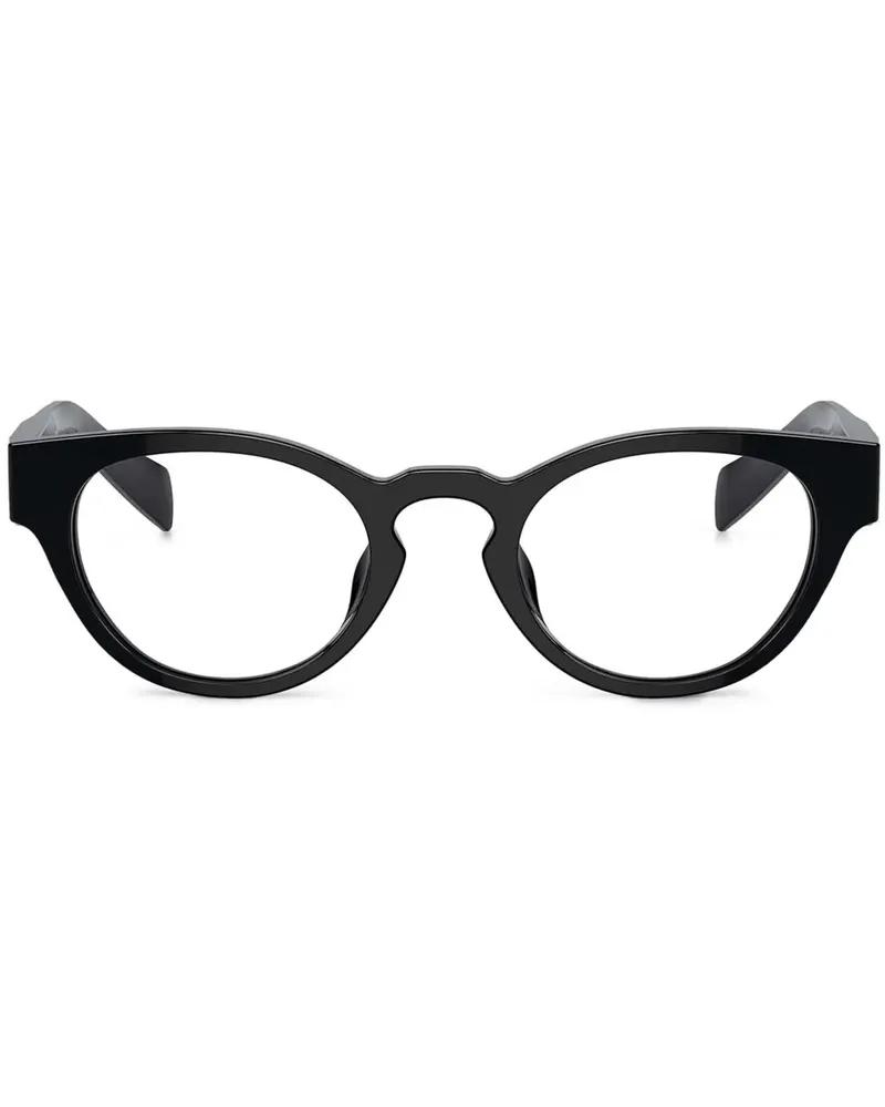 Prada Brille mit rundem Gestell - Schwarz Schwarz