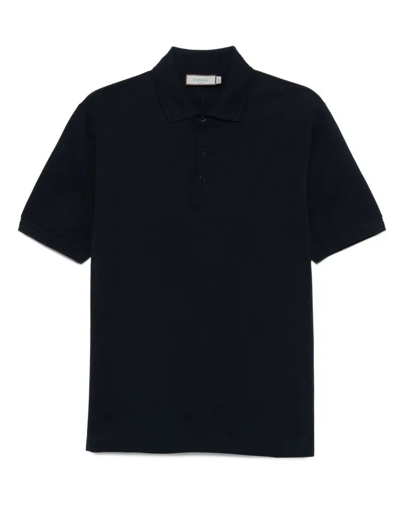Canali Klassisches Poloshirt - Blau Blau