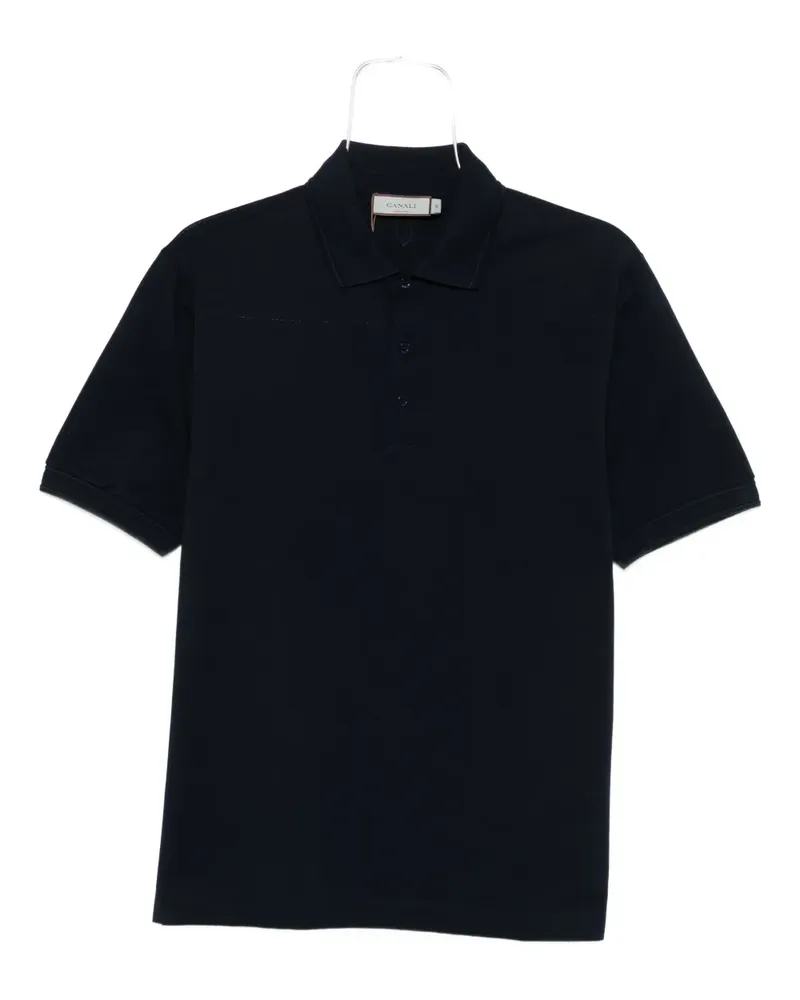 Canali Klassisches Poloshirt - Blau Blau