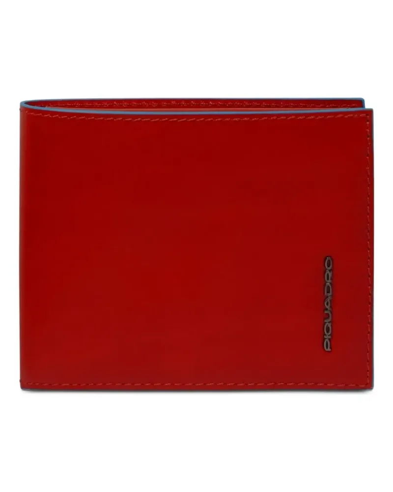 Piquadro logo-lettering leather wallet - Rot Rot