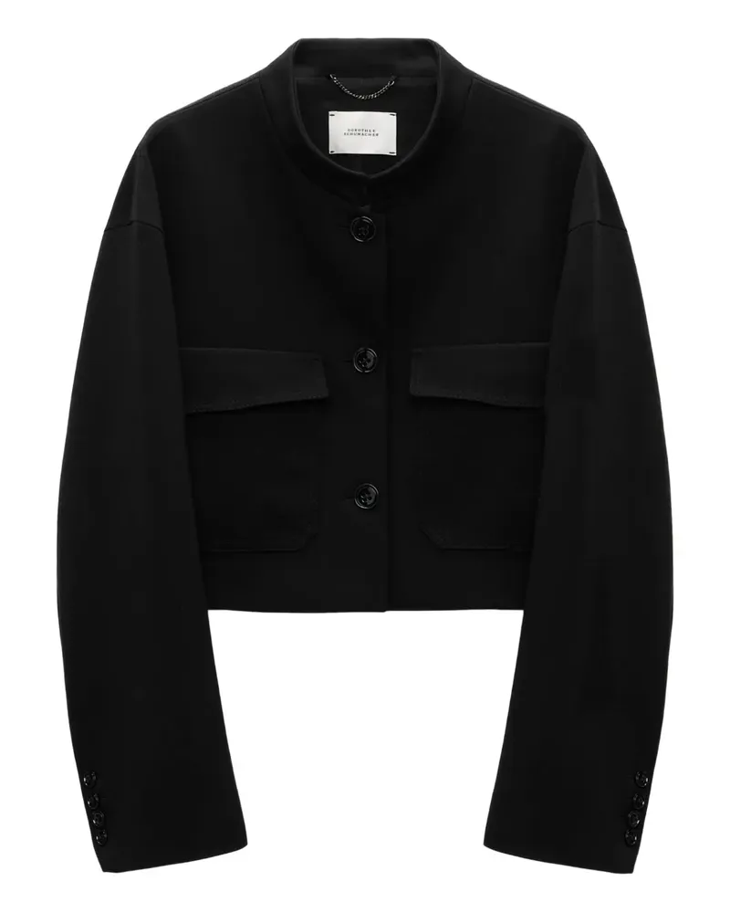 Dorothee Schumacher Cropped-Jacke mit Taschen - Schwarz Schwarz