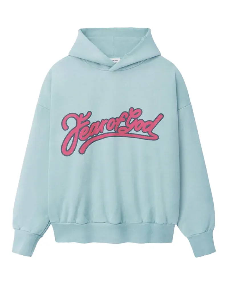 Fear of God logo-print hoodie - Grün Grün