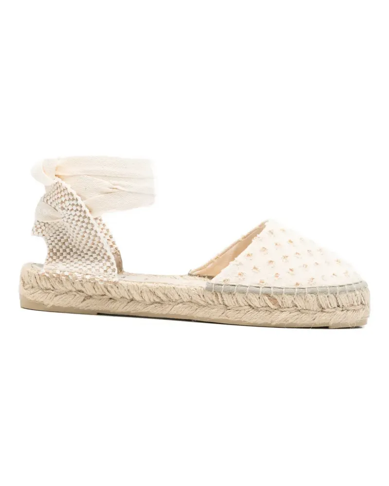 Manebí Yucatán tie-fastening espadrilles - Nude Nude