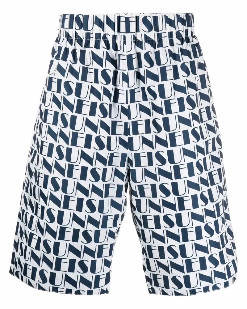 SUNNEI Wendbare Shorts mit Logo-Print - Weiß Weiß