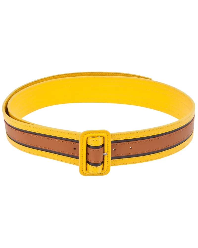 Burberry bi-colour leather belt - Gelb Gelb