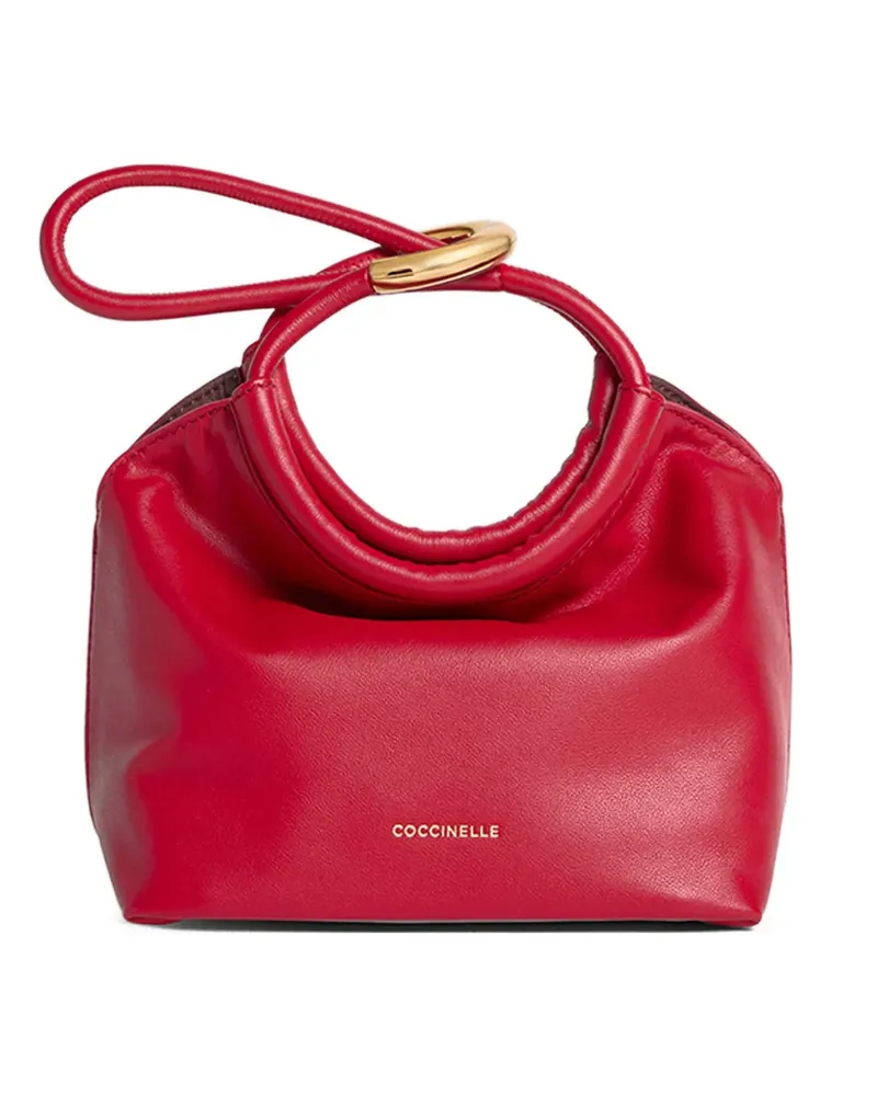 Coccinelle Kleiner Finn Tote Bag mit Ringdetail - Rot Rot