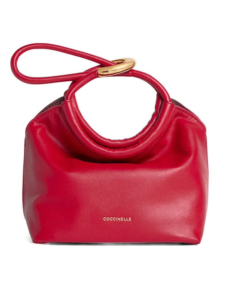 Coccinelle Kleiner Finn Tote Bag mit Ringdetail - Rot Rot