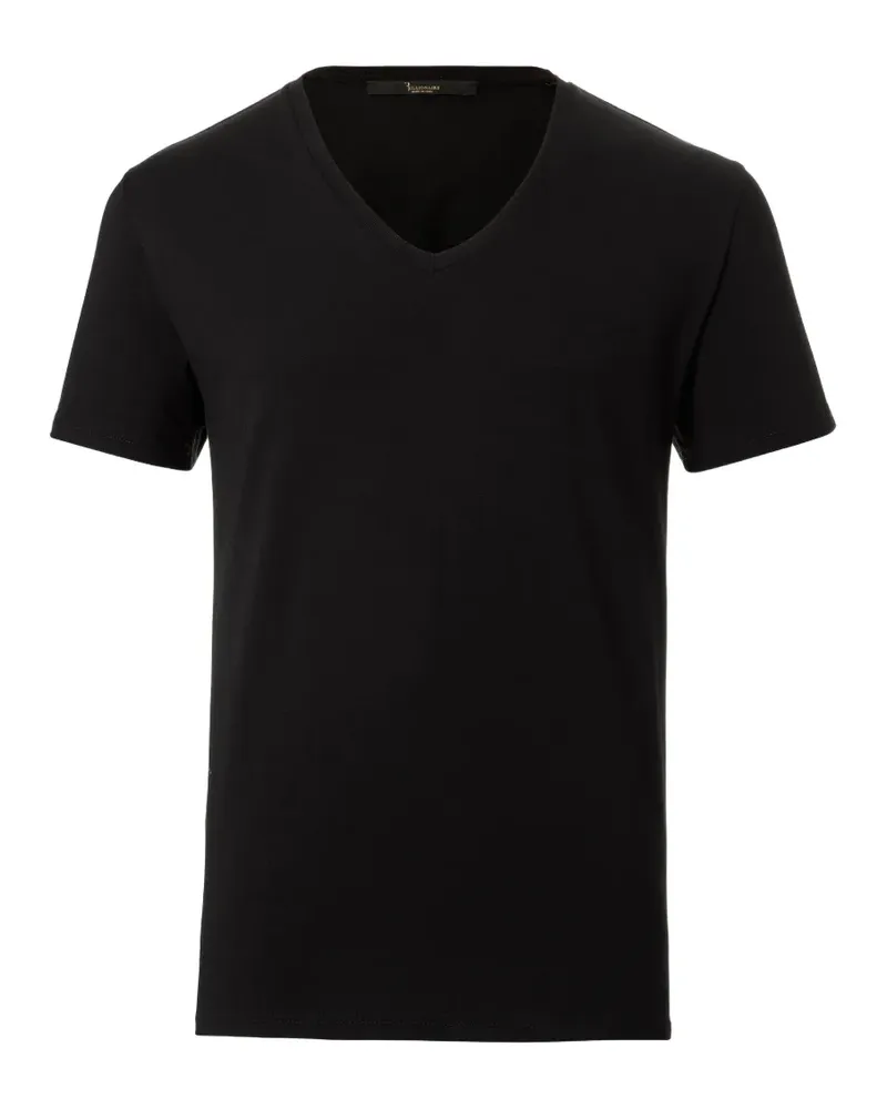 Billionaire Damian crest-print V-neck T-shirt - Schwarz Schwarz