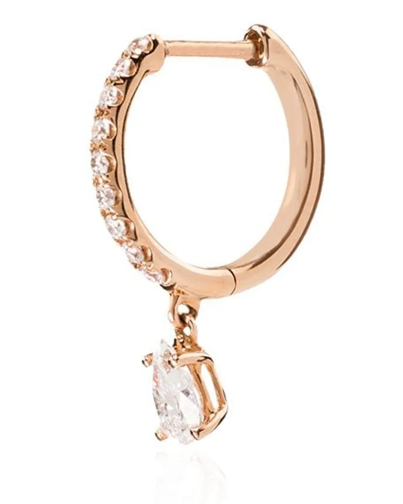 ANITA KO 18kt Rotgoldcreole mit Diamanten - Rosa Rosa