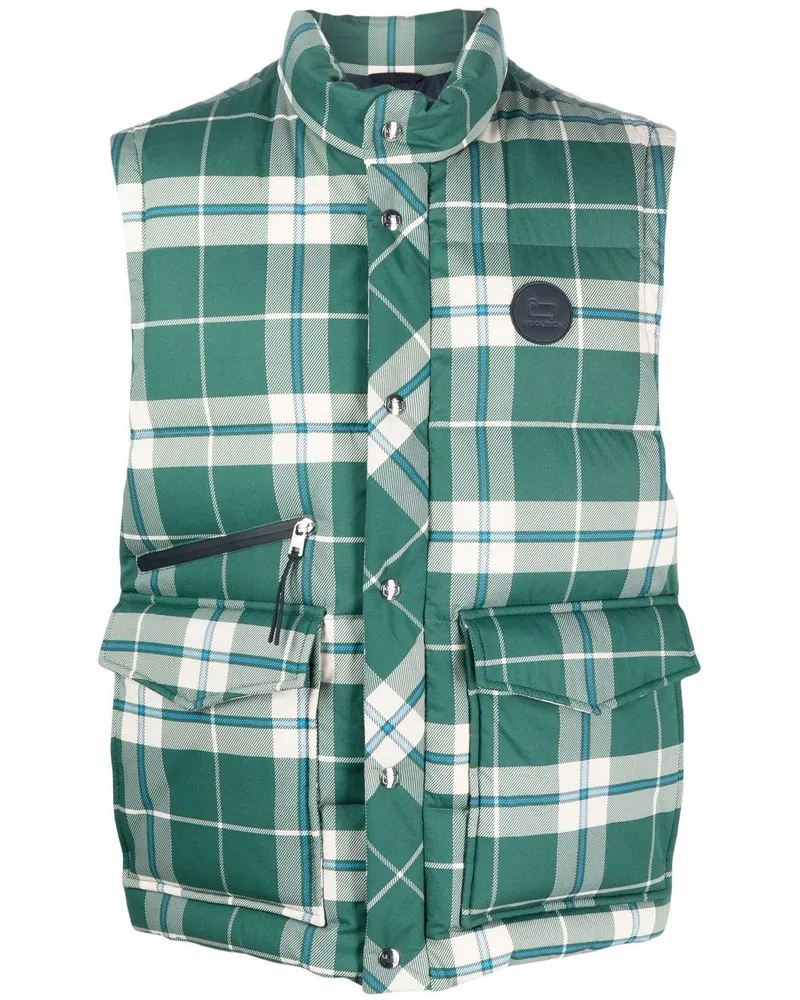 Woolrich Gesteppte Weste mit Karomuster - Grün Grün