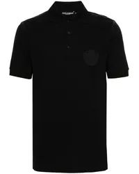 Dolce & Gabbana Poloshirt mit Logo-Stickerei Schwarz