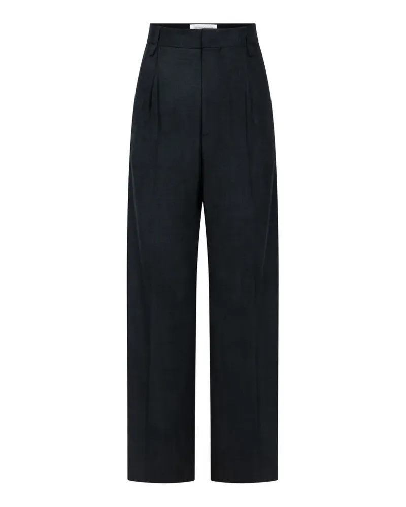 Victoria Beckham Ethel Hose mit weitem Bein - Grün Grün