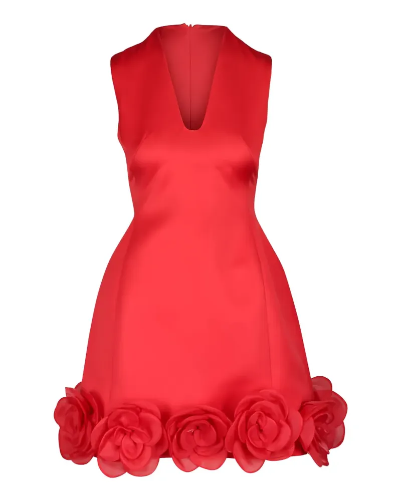 LEO LIN Bree floral-appliqué sleeveless mini dress - Rot Rot