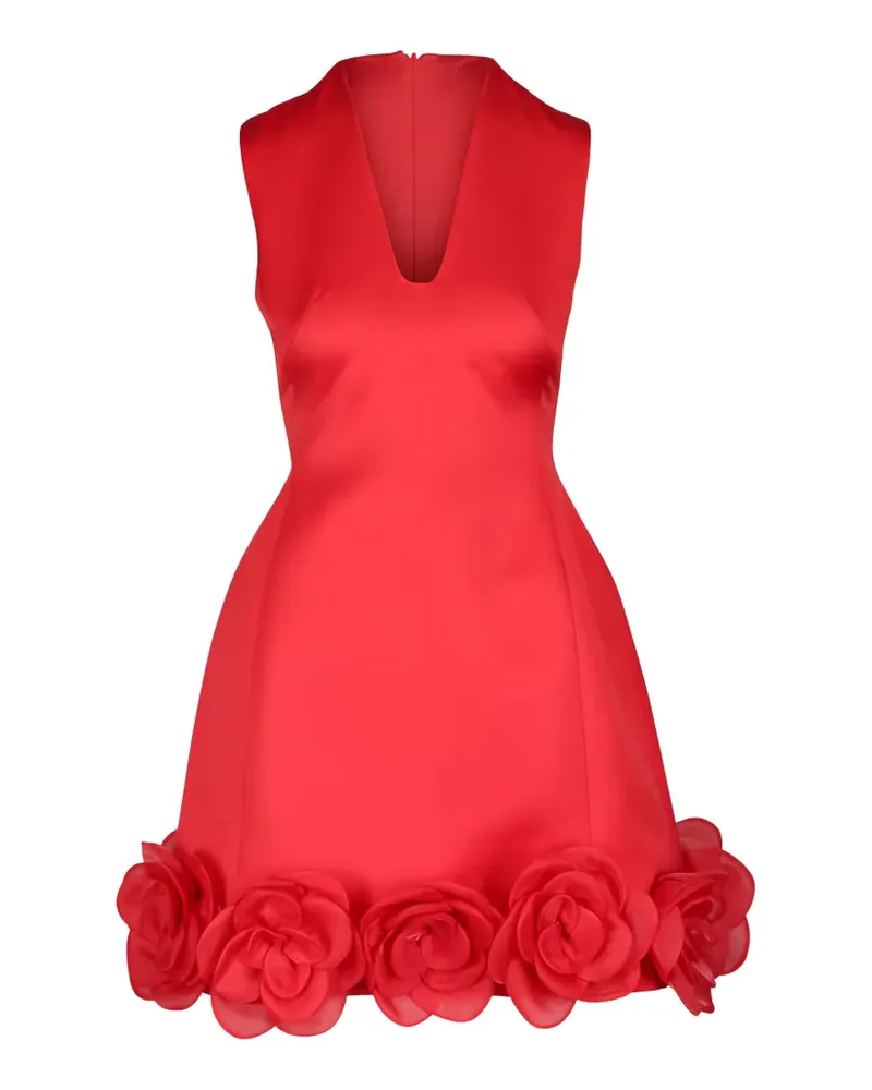 LEO LIN Bree floral-appliqué sleeveless mini dress - Rot Rot